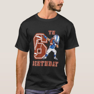 T-shirt Enfants Dabbing Football Boy 6e anniversaire 6 six