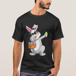 T-shirt Enfants Dabbing Rabbit Jour de Pâques Oeufs Chasse