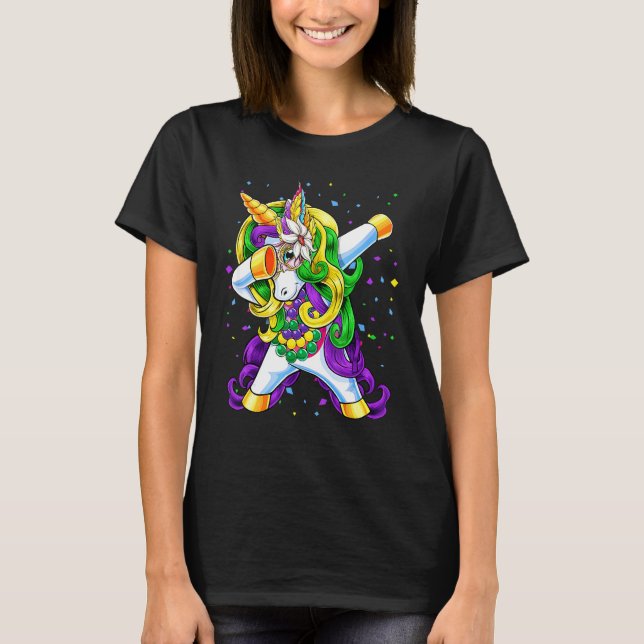 T-shirt Enfants Dabbing Unicorn Jester perles Casquette Ma (Devant)