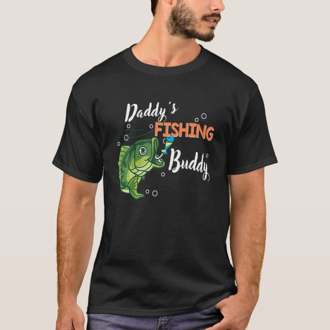 T-shirt Enfants Daddy's Bass Fishing Buddy Fisherman Jeune (Devant)