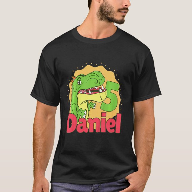 T-shirt Enfants Daniel 5 Anniversaire C'est mon 5e anniver (Devant)