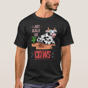 T-shirt Enfants d'animaux de ferme mignons élevage de vach