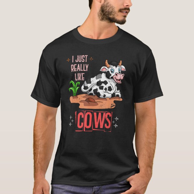 T-shirt Enfants d'animaux de ferme mignons élevage de vach (Devant)