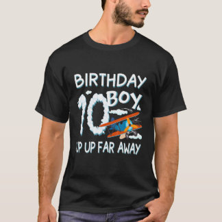 T-shirt Enfants De 10E Anniversaire Boy Avion B-Jour 10 Y