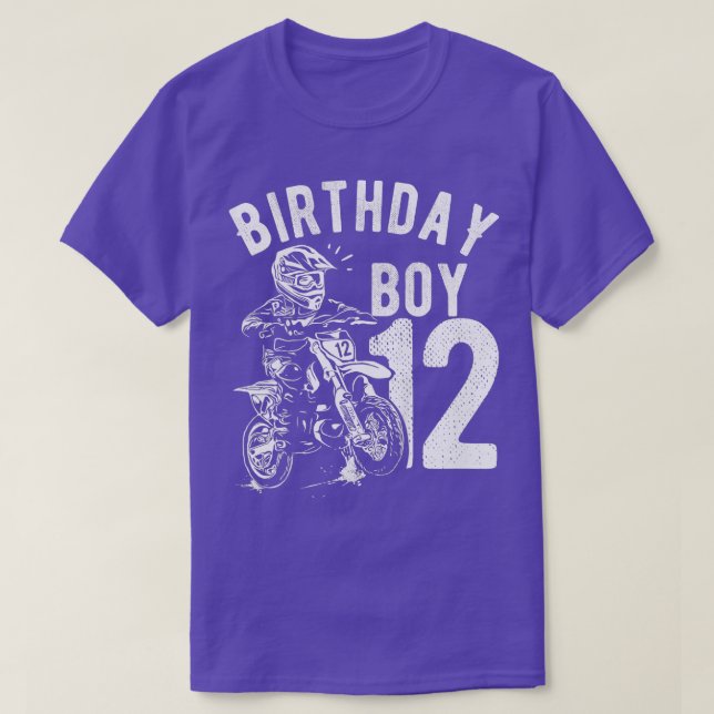 T-shirt Enfants de 12 ans Enfant Anniversaire garçon Vélo  (Design devant)
