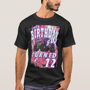 T-shirt Enfants de 12 ans Monster Truck Thème Anniversaire