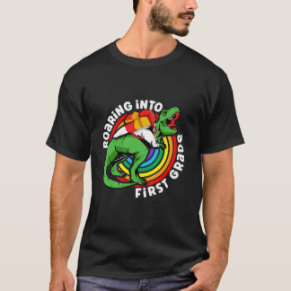 T-shirt Enfants De 1Ème Année Dinosaure Roaring T Rex Reto