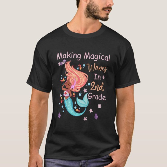T-shirt Enfants de 2e année Sirène Faire des vagues magiqu (Devant)