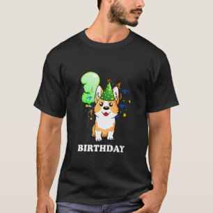 T-shirt Enfants de 3 ans Enfant 3ème anniversaire Corgi ch