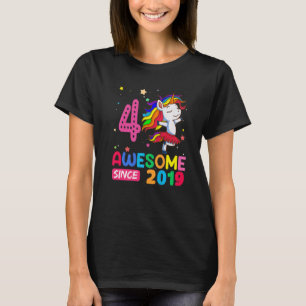 T-shirt Enfants de 4 ans Ados Unicorn 4e anniversaire