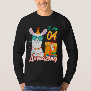 T-shirt Enfants de 4 ans et Llamaza 4th Birt