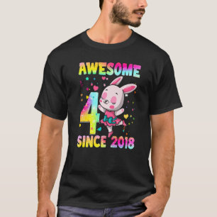 T-shirt Enfants de 4 ans Filles Ados mignonne Fille Rabbit