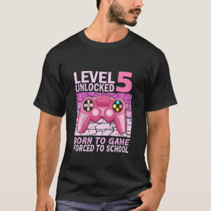 T-shirt Enfants de 5 ans gamer fille forcée à l'école