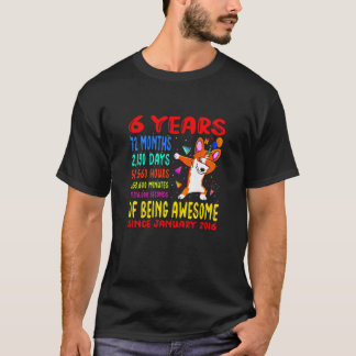 T-shirt Enfants De 6 Ans D'Être Étonnant 6E Anniversaire E