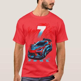 T-shirt Enfants de 7 ans Course Fête d'anniversaire des 7