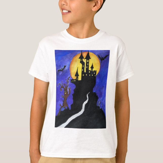 T-shirt Enfants de Château de chauves-souris Illus (Devant)
