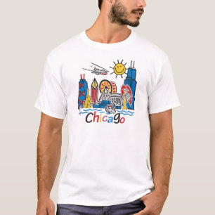 T-shirt Enfants de Chicago Skyline