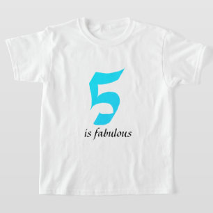 T-shirt Enfants de cinq ans Garçons d'âge 5 ans Turquoise