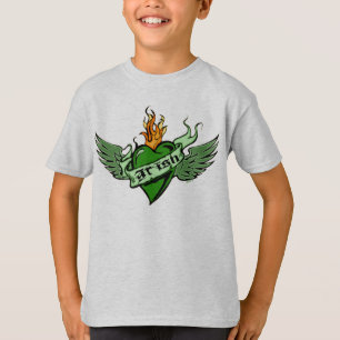 T-shirt Enfants de coeur à ailes par Irlandais