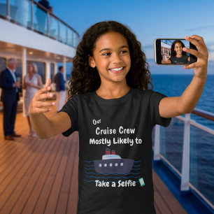 T-Shirt Enfants de croisière drôles prennent un selfie per