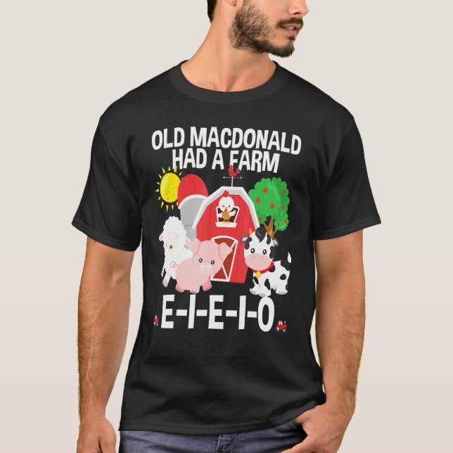 T-shirt Enfants De Jeune Vieux Macdonald Avait Une Ferme E (Devant)