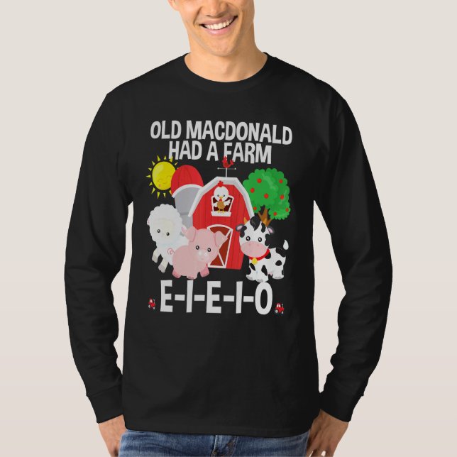 T-shirt Enfants De Jeune Vieux Macdonald Avait Une Ferme E (Devant)