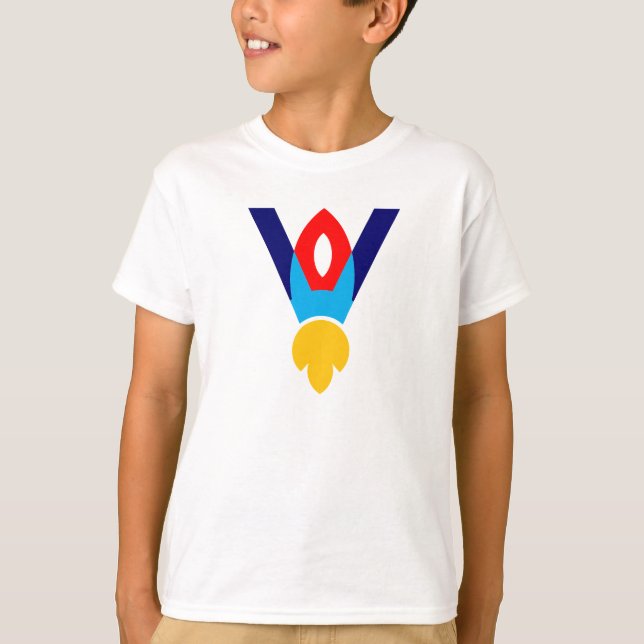 T-shirt Enfants de la fusée à lettre V (Devant)