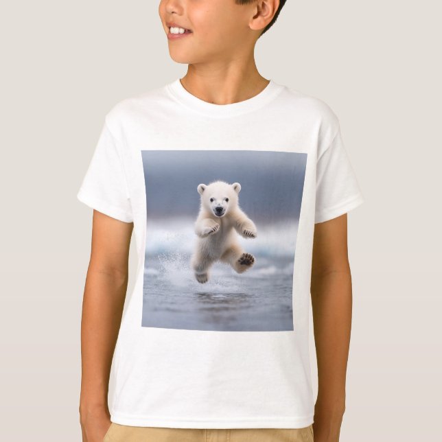 T-shirt Enfants de l'ours polaire amusant de l'Ala (Devant)