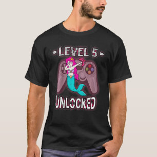 T-shirt Enfants de niveau 5 déverrouillé Dabbing Mermaid G