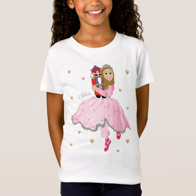 T-shirt Enfants de Noël Brown Casse-noix pour chev (Devant)