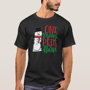 T-shirt Enfants de Noël mignons Infirmière pédiatrique Sno