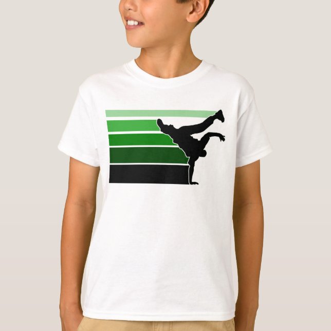 T-shirt Enfants de noir de grn de gradient de BBOY (Devant)