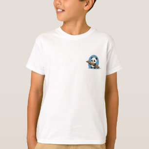 T-shirt Enfants de panda portant une planche en bois