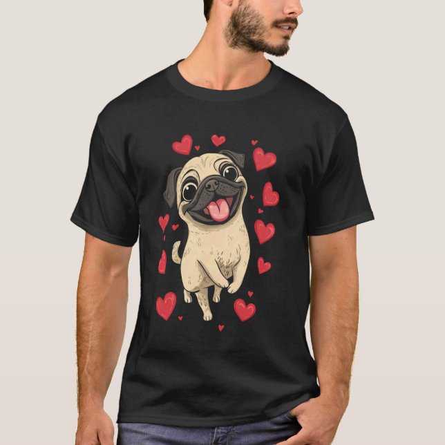 T-shirt Enfants de Pug mignons (Devant)