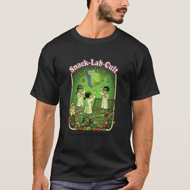 T-shirt Enfants de science rétro convoquant des collations (Devant)