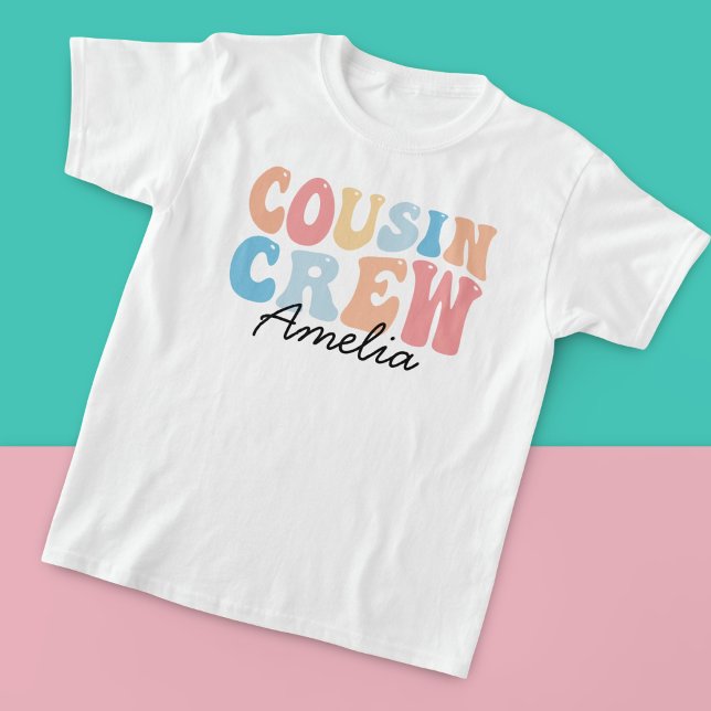 T-shirt Enfants d'équipage Super cousins rétro personnalis (Créateur téléchargé)