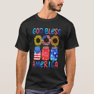 T-shirt Enfants Dieu bénisse l'Amérique Enfants Patriotiqu