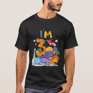 T-shirt Enfants Dino 3ème anniversaire garçon Je suis 3 an