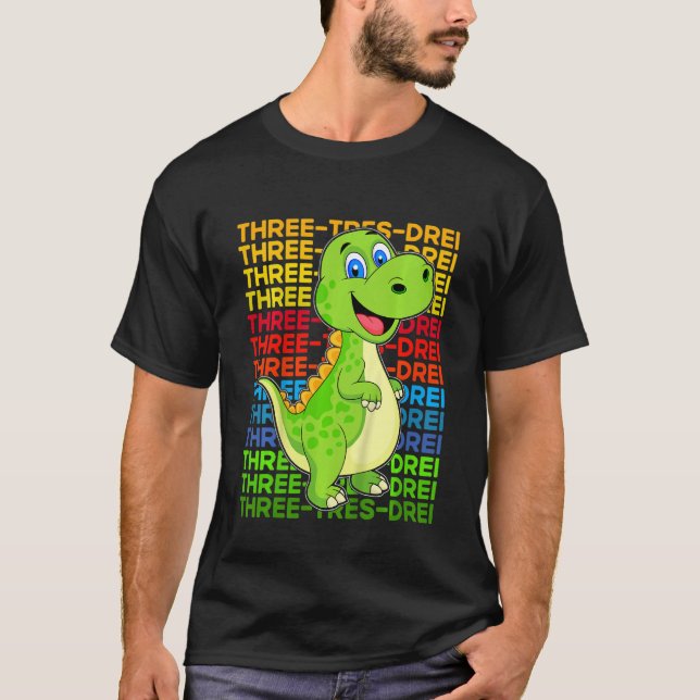 T-shirt Enfants Dinosaur 3e anniversaire (Devant)