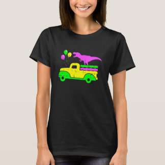 T-shirt Enfants Dinosaur équitation Camion Mardi Gras Carn