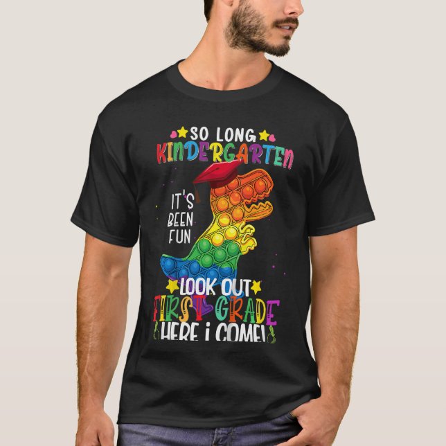 T-shirt Enfants Dinosaur Fidget Jouet Si Long jardin d'enf (Devant)