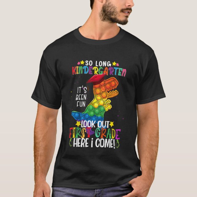T-shirt Enfants Dinosaur Fidget Jouet Si Long jardin d'enf (Devant)