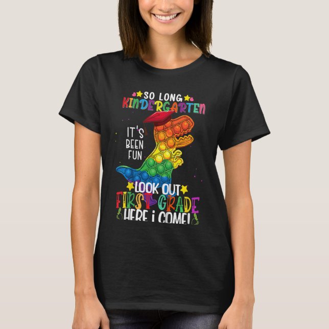 T-shirt Enfants Dinosaur Fidget Jouet Si Long jardin d'enf (Devant)