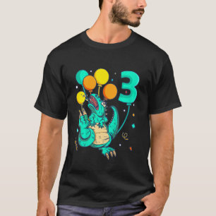T-shirt Enfants Dinosaur Tyrannosaurus Rex I m'a 3 ans