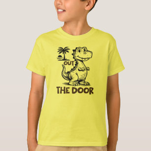 T-shirt Enfants Dinosaures à la Porte