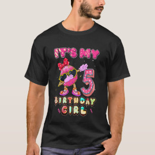 T-shirt Enfants Doux Donut Dabbing C'est mon 5e anniversai