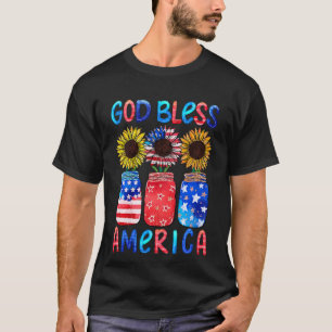 T-shirt Enfants Drapeau américain patriotique Tournesol Di