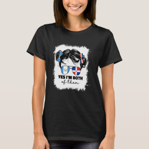T-shirt Enfants Drapeaux À Moitié Dominicain Et Guatémaltè
