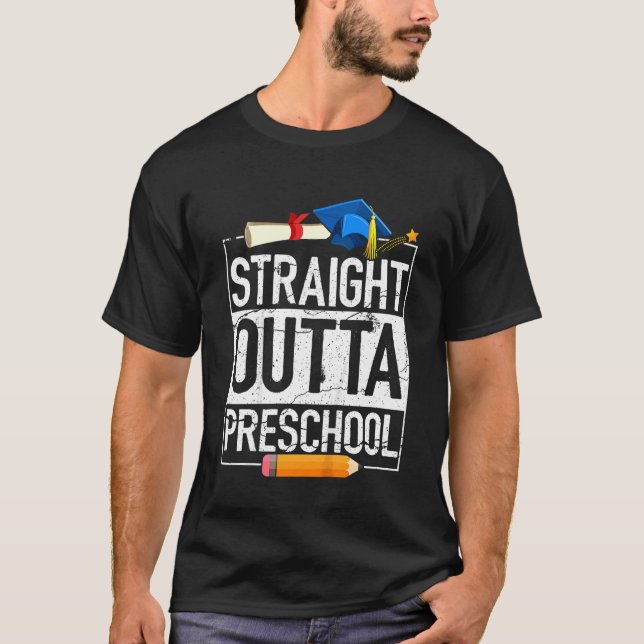 T-shirt Enfants droit devant l'école maternelle Graduati (Devant)
