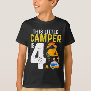 T-shirt Enfants Drôle 4ème Camping Anniversaire Campeur Am